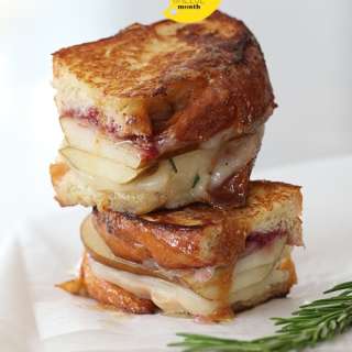 Sweet Pear and Rosemary Honey with Havarti Grilled Cheese
