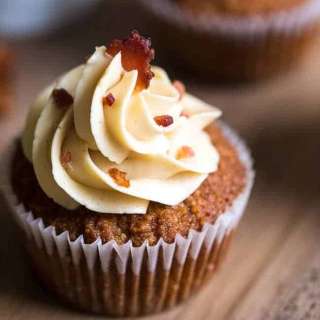 Maple Bacon Gluten Free Cupcakes with Bacon Buttercream {Paleo}