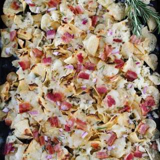 Kettle Chip Nachos with Bacon and Rosemary