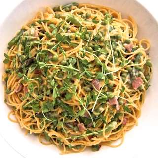 Spring Vegetable Spaghetti Carbonara