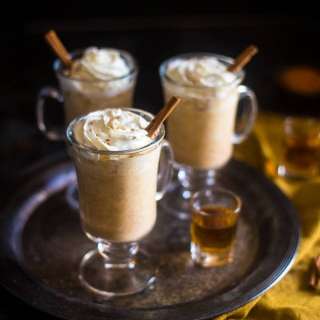 Maple Pumpkin Steamed Almond Milk with Bourbon {GF + Super Simple}