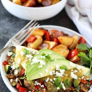 Salsa Verde Vegetable Omelette
