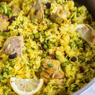 Aromatic Saffron Chicken and Coconut Milk Rice