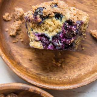Gluten-Free Blueberry Sourdough Muffins