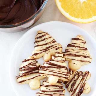 Orange Chocolate Spritz Cookies