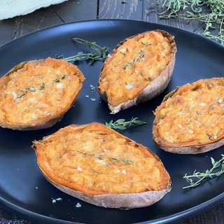 Savory Twice-Baked Sweet Potatoes