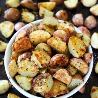 3-Ingredient Roasted Parmesan Pesto Potatoes