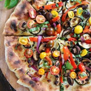 Garlic Butter Grilled Vegetable Pizza