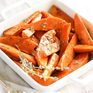 Maple Buttered Sweet Potato Wedges