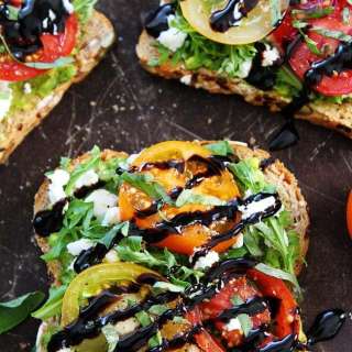 Avocado, Tomato, and Goat Cheese Toast