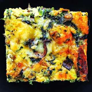 Spinach and Mushroom Strata