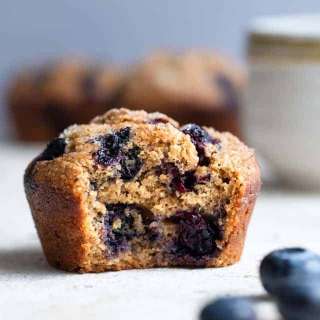 Healthy Whole Wheat Blueberry Muffins