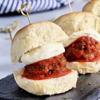 Meatball Sliders with Whipped Ricotta