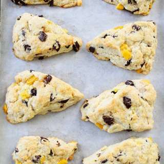 Mango Dark Chocolate Chunk Scones