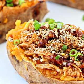 Barbecue Chicken Stuffed Sweet Potatoes