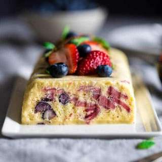Lemon Honey Semifreddo Recipe with Strawberries and Blueberries {Paleo}