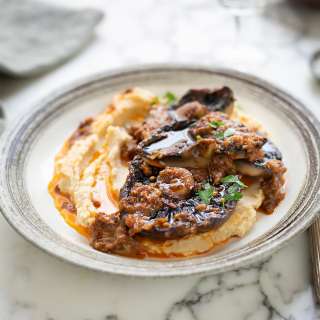 Ottolenghi's mushroom steaks with butter bean mash