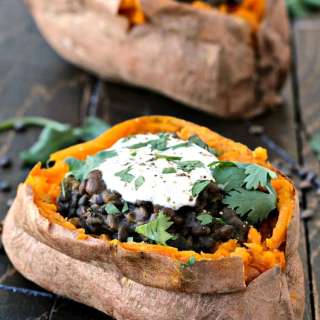 Vegan Stuffed Sweet Potatoes