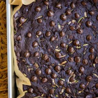Flourless Zucchini Fudge Brownies