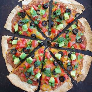 Crispy Mexican Tortilla Pizza
