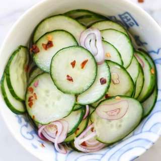 Sweet and Sour Asian Pickled Cucumbers