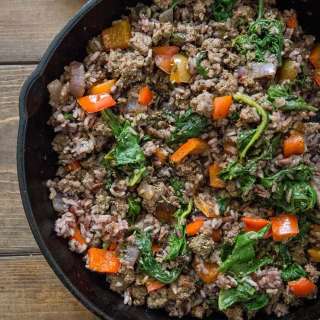 One-Skillet Ground Beef and Wild Rice