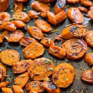 Apple Cider Glazed Roasted Carrots