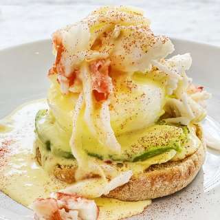 Crab and Avocado Eggs Benedict