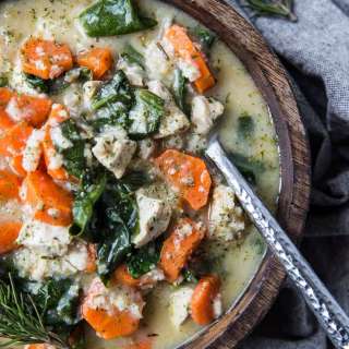 Creamy Rosemary Chicken Soup with Rice