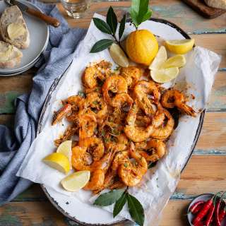 peri peri prawns