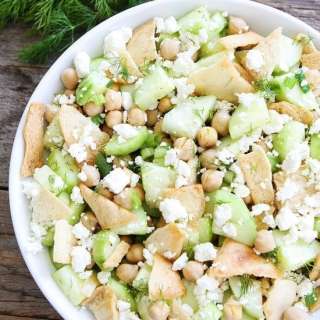 Cucumber, Chickpea, and Pita Salad