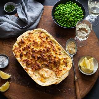 The best luxurious fish pie with cheesy mash