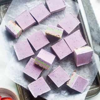 Superfood Protein Berry Cashew Cream No Bake Bars