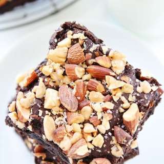 Almond Toffee Sea Salt Brownies