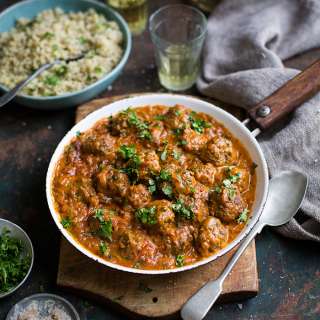 Goan meatball curry with cauliflower 'rice'