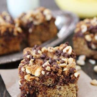 Banana Cake with Chocolate Chip Hazelnut Streusel