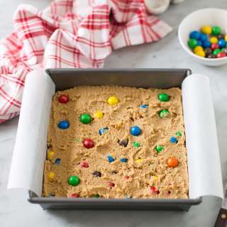 Brown butter blondies with M&M’s recipe