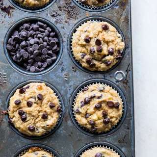 Chocolate Chip Paleo Vegan Banana Muffins