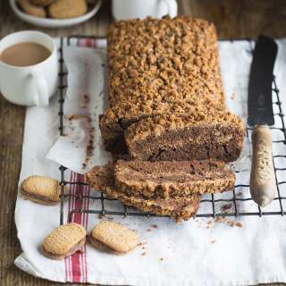 Coffee loaf cake with Romany Creams streusel