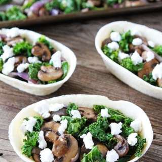 Roasted Mushroom, Kale, and Goat Cheese Tacos