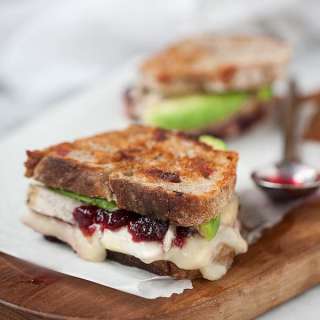 Turkey Cranberry and Grilled Brie Cheese Sandwich