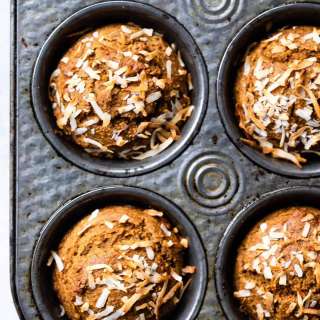 Sugar Free Gluten Free Oatmeal Carrot Muffins with Garam Masala