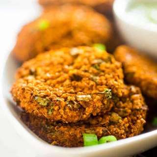 Vegan Buffalo Patties with Avocado Dip {Gluten Free}