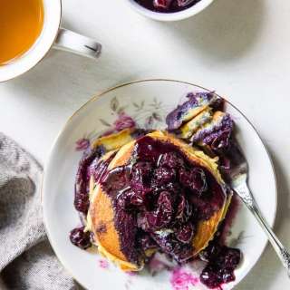 Lemon Coconut Flour Pancakes for Two