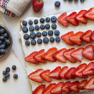 Paleo Red White and Blue Cake
