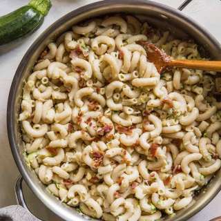 Zucchini Bacon Mac and Cheese