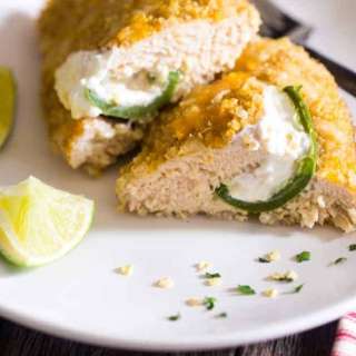 Jalapeno Popper Chicken with Quinoa Crust {Gluten Free + High Protein}