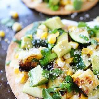 Grilled Zucchini and Corn Tostadas