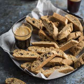 Hot cross bun biscotti
