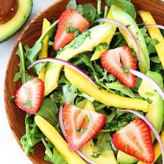 Mango, Strawberry, and Avocado Arugula Salad